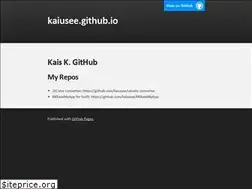 Sites similar to kaiusee.github.io