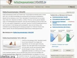 Sites similar to kaltschaummatratze140x200.de