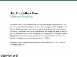 Sites similar to karthickram.in