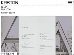 Sites similar to kartonarchitekturzeitschrift.ch