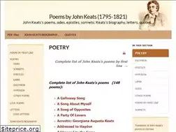 Sites similar to keats-poems.com