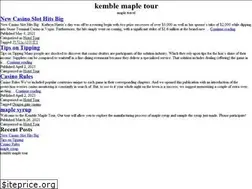 Sites similar to kemblemapletour.com