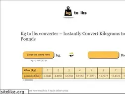 Sites similar to kg-to-lbs.org