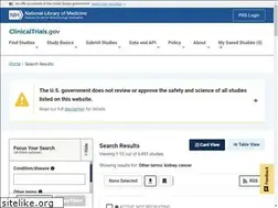 Sites similar to kidneycancertrials.com