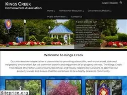 Sites similar to kingscreekhoa.org
