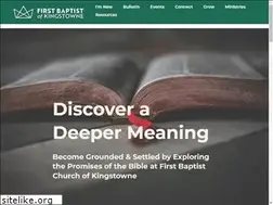 Sites similar to kingstownebaptist.org