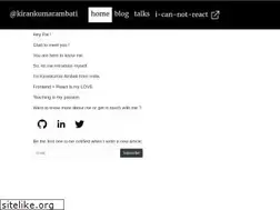 Sites similar to kirankumarambati.me