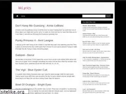 Sites similar to kklyrics.com