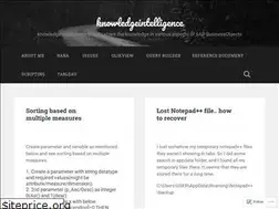 Sites similar to knowledgeintelligence.wordpress.com