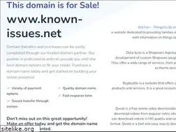 Sites similar to known-issues.net