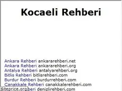 Sites similar to kocaelirehberi.net