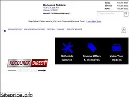 Sites similar to kocoureksubaruofwausau.com
