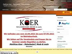 Sites similar to koer-onlineshop.de