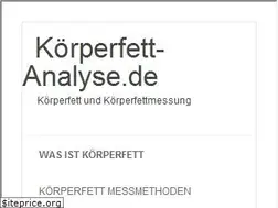 Sites similar to koerperfett-analyse.de