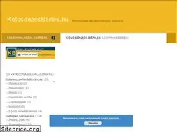 Sites similar to kolcsonzesberles.hu