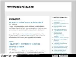 Sites similar to konferenciakalauz.hu