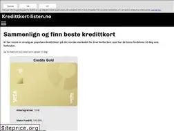 Sites similar to kredittkort-listen.no