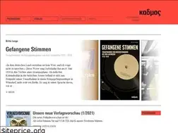 Sites similar to kulturverlag-kadmos.de