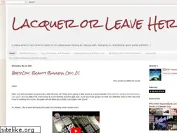 Sites similar to lacquerorleaveher.blogspot.com