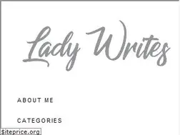 Sites similar to ladywritesblog.com