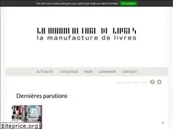 Sites similar to lamanufacturedelivres.com