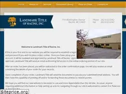 Sites similar to landmarktitleracine.com