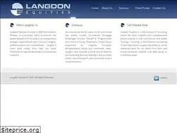 Sites similar to langdonequities.com