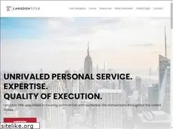 Sites similar to langdontitle.com