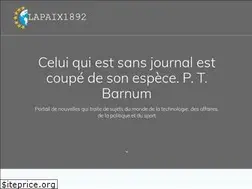 Sites similar to lapaix1892.com