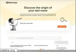 Sites similar to lastnames.myheritage.com