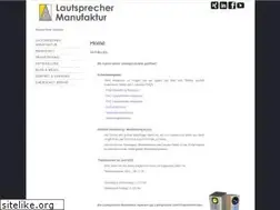 Sites similar to lautsprecher-manufaktur.de
