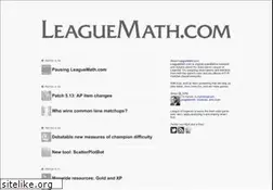 Sites similar to leaguemath.com