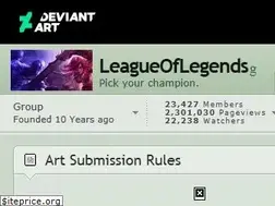 Sites similar to leagueoflegends.deviantart.com