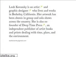 Sites similar to leahkoransky.com