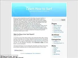 Sites similar to learnhowtosurf.info