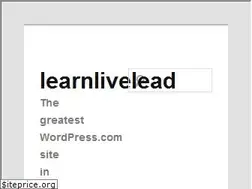 Sites similar to learnlivelead.wordpress.com
