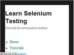 Sites similar to learnseleniumtesting.com