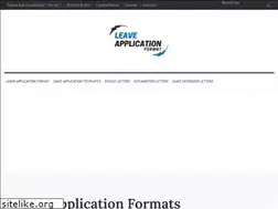 Sites similar to leaveapplicationformat.com