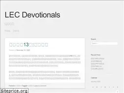 Sites similar to lecdevotionals.com