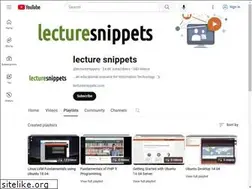 Sites similar to lecturesnippets.com