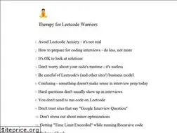 Sites similar to leetcodetherapy.com