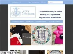 Sites similar to legacymonograms.com