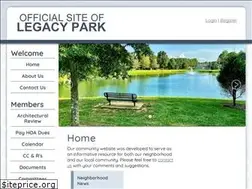 Sites similar to legacyparkhoa.org
