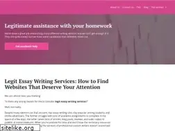 Sites similar to legitimateessaywriting.com