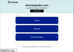 Sites similar to lenoraspeaks.com