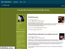 Sites similar to leonardcohen.livejournal.com