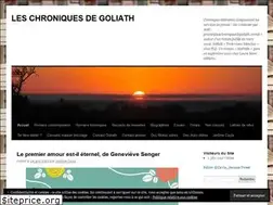 Sites similar to leschroniquesdegoliath.com