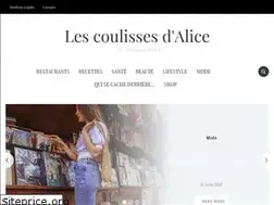 Sites similar to lescoulissesdalice.com