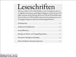 Sites similar to leseschriften.de