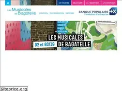 Sites similar to lesmusicalesdebagatelle.com